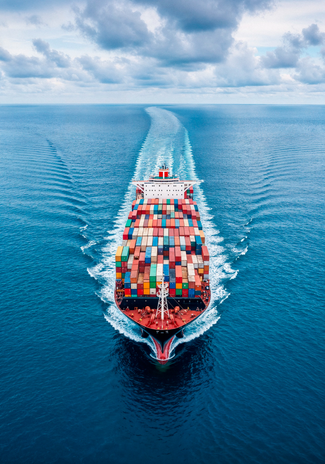 Tall cargo vessel stack